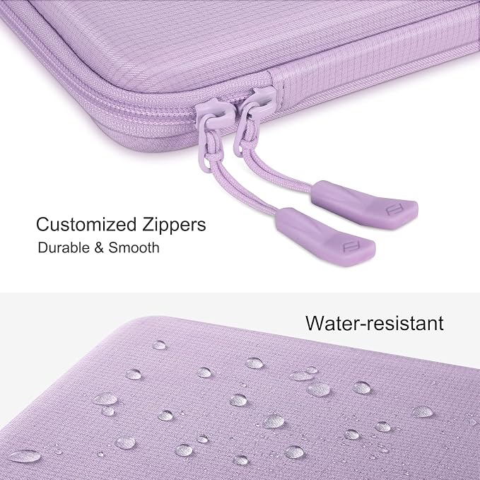 FINPAC 15.6-inch Hard Laptop Sleeve Case Compatible with 15.6 Inch Acer Aspire, Shockproof Computer Carrying Case for HP Dell Razer Samsung Laptop Chromebook, Lilac