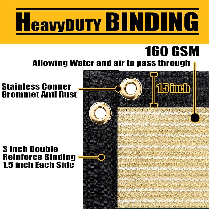 Customized 6' x 48' Green Fence Privacy Screen,with Bindings & Grommets,Heavy Duty for Gardens,Backyard,Patio,Tennis Court,Pool,Construction Project, Outdoor Events, We Make Custom Sizes