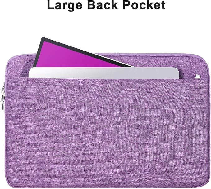 Portable Monitor Case 15.6 Inch,Losong Protective Carrying Sleeve for Most 15.6 in Monitors,Water Resistant Portable Computer Laptop Display Bag with Accessory Pocket,Size-15.3"x9.8" Purple