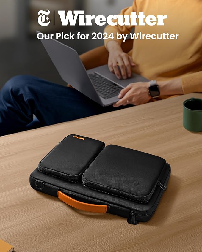 tomtoc Laptop Shoulder Bag for 2026 14 Inch MacBook Pro M5/M4/M3/M2/M1 Pro/Max 2026-2021, 13.5-14.4 Surface Laptop 7/6/Studio 2, Surface Book 3, 360 Protective Case Fit Asus VivoBook