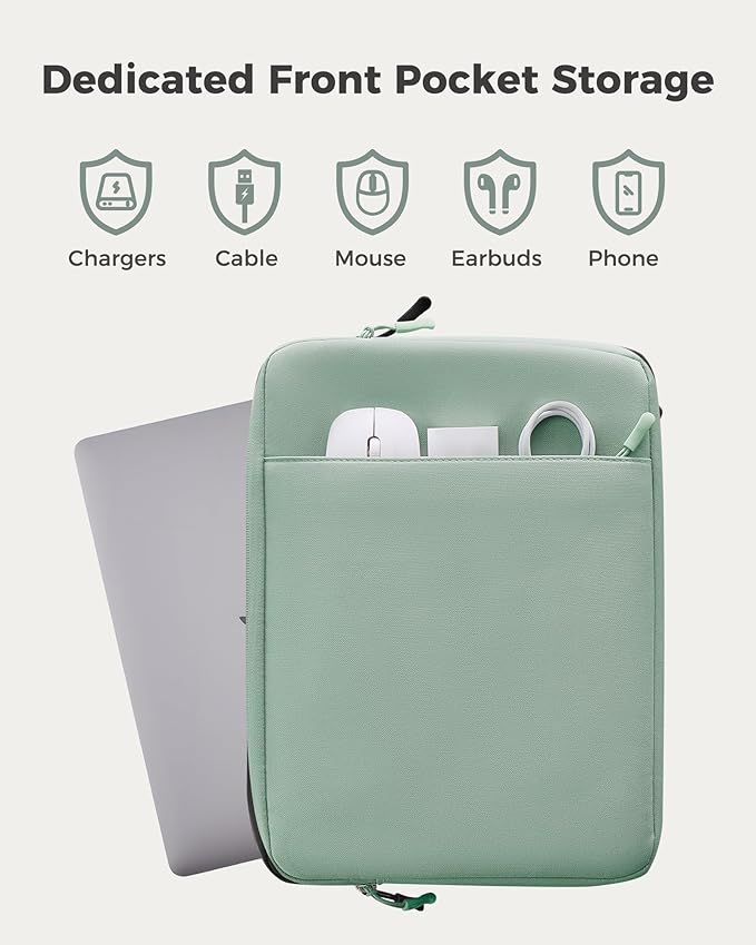 ProCase Laptop Sleeve 16" for MacBook Pro 16 Inch M5M4/M3/M2/M1, Computer Case Also Compatible with 15.6-16" HP Dell ASUS Lenovo Acer Chromebook -Willow Green