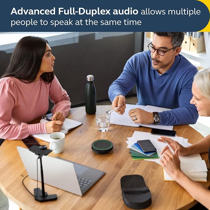 Jabra Speak2 55 Wireless Bluetooth Speakerphone - Compact and Portable Speaker with 4 Noise-Cancelling Mics, Full-Range 50mm Speaker & Wideband Audio - Certified for Zoom and Google Meet - Dark Grey