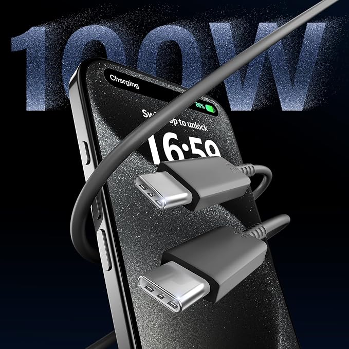 Phone 17 16 Pro Max Charger Fast Charging,45W Phone 17 Charger Type C Chargers USB C Charge Block &10FT Long C Charging Cables Cord for Phone 17/17 Pro/ 17 Pro Max/Air/Phone 16 15 Pro Max,Black