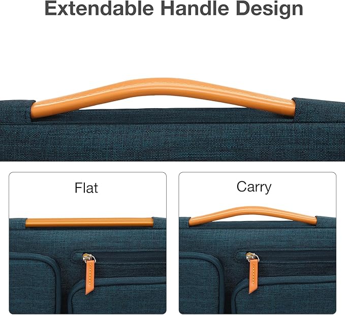 MOSISO 12.9 inch Tablet Sleeve Case for iPad Pro 13 M4 & iPad Air 13 M3 M2, iPad Pro 12.9 M2 M1 6/5th with Magic Keyboard&Smart Keyboard Folio, Side Open Carrying Bag with 4 Zipper Pockets, Teal Green