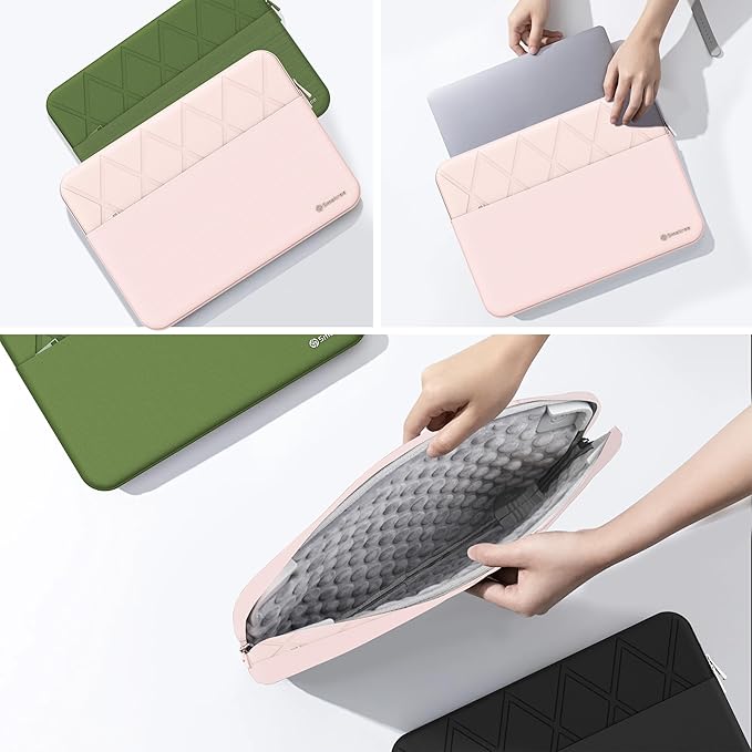 Smatree Laptop Sleeve for 12.3 inch Microsoft Surface Pro 7+/Surface Pro 7, Microsoft Protective Laptop Case with Accessory Pocket, YKK Zipper, Patented Super Corner Design, Pink (E431P)