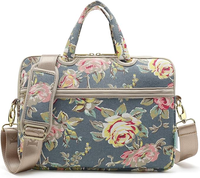 kayond Blue Water Hyacinth Patten water resistant Laptop Shoulder Messenger Bag Case Sleeve for 14 Inch 14.1 Inch Laptop,Laptop Briefcase