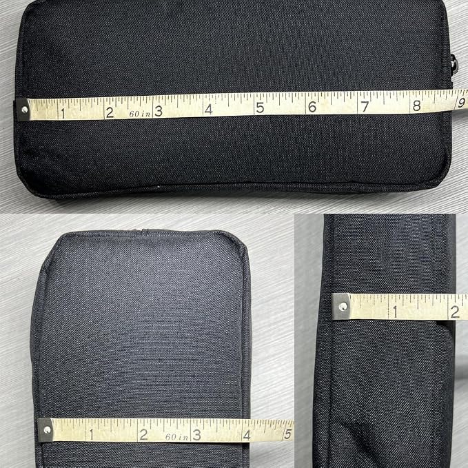 Universal Electronics/Accessories Soft Carrying Case Bag, Durable & Light-weight,Suitable for Out-going, Business, Travel and Cosmetics Kit (Big-Black)