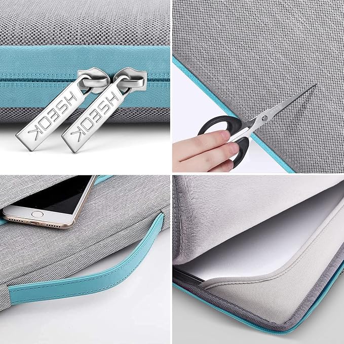 Hseok Laptop Sleeve 13-14 Inch Case Briefcase Compatible with MacBook Neo Pro 14 M5/M4/M3/M2/M1, All Models 13.3 Mac Air/Pro, XPS 13 14, Most Popular 13"-14" Notebooks,L01G04