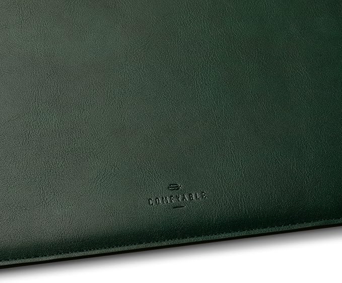 Comfyable Laptop Sleeve 15 Inch Precisely Compatible with MacBook Air 15" M5 M4 M3 M2 2026, Faux Leather Cover Case, Green