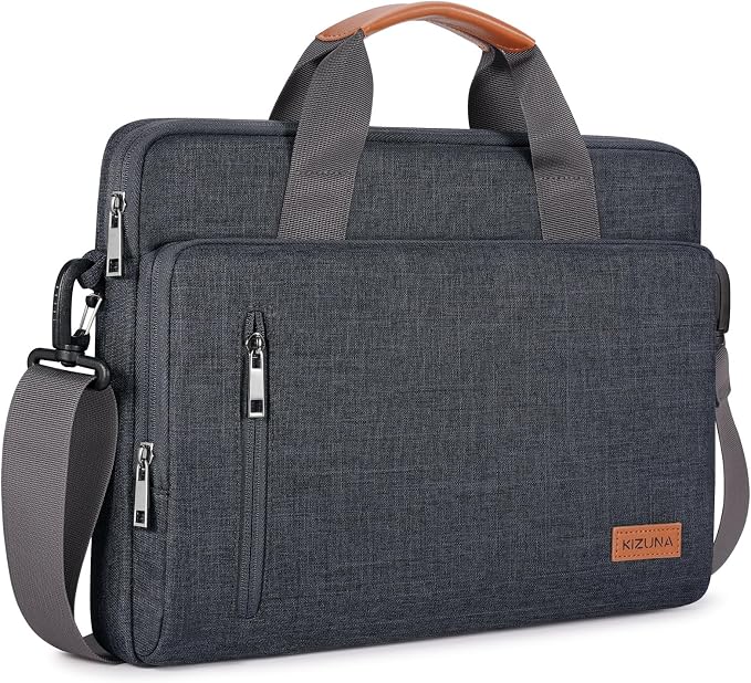KIZUNA Laptop Bag 14 Inch Computer Shoulder Case Sleeve Briefcase For MacBook Air 15 M4 M3 M2/15 Surface Laptop 7 6 5/Lenovo Flex 14/14" HP EliteBook 840 G5/14 Yoga Slim 7i Pro X/Dell,Dark Grey