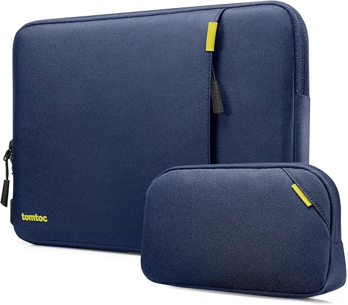tomtoc 360 Protective Laptop Sleeve Set for 16-inch MacBook Pro M5 Pro/Max (2026) A3428 A3429, M4/M3/M2/M1 A3403 A3186 A2991 A2780, Water-Resistant Laptop Case with Accessory Pouch Fits Dell XPS 16