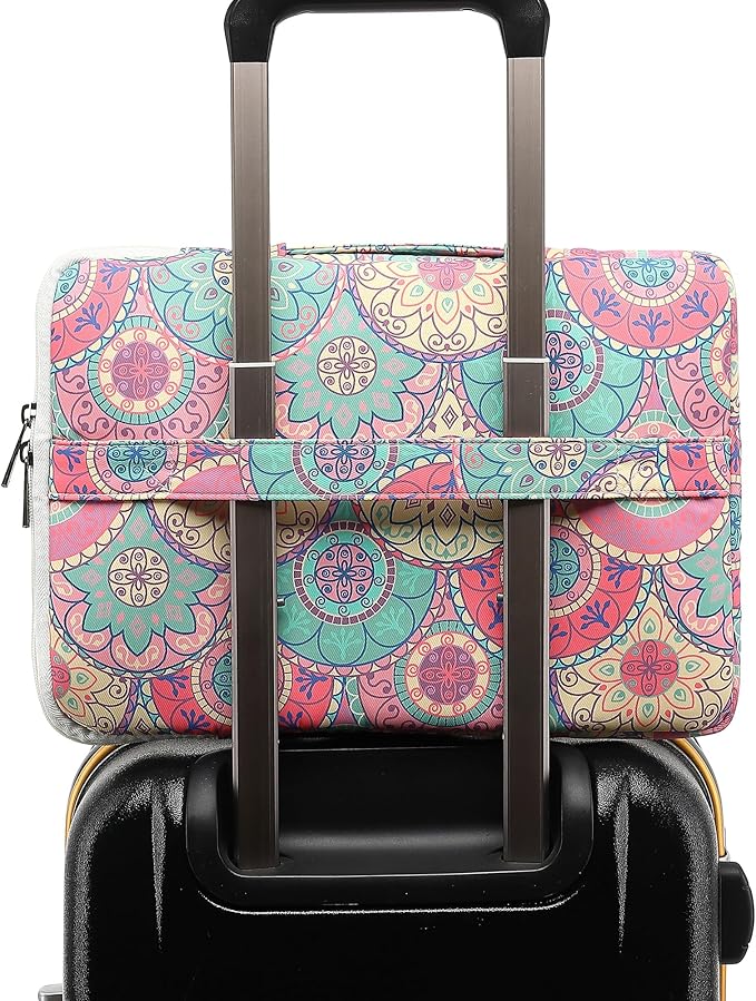 360° Protective 3 Pockets Laptop Sleeve Case Bag with Handle for MacBook Air 15 inch,MacBook Pro 16 inch and 15.6 inch Screen Laptop (Bandanna)