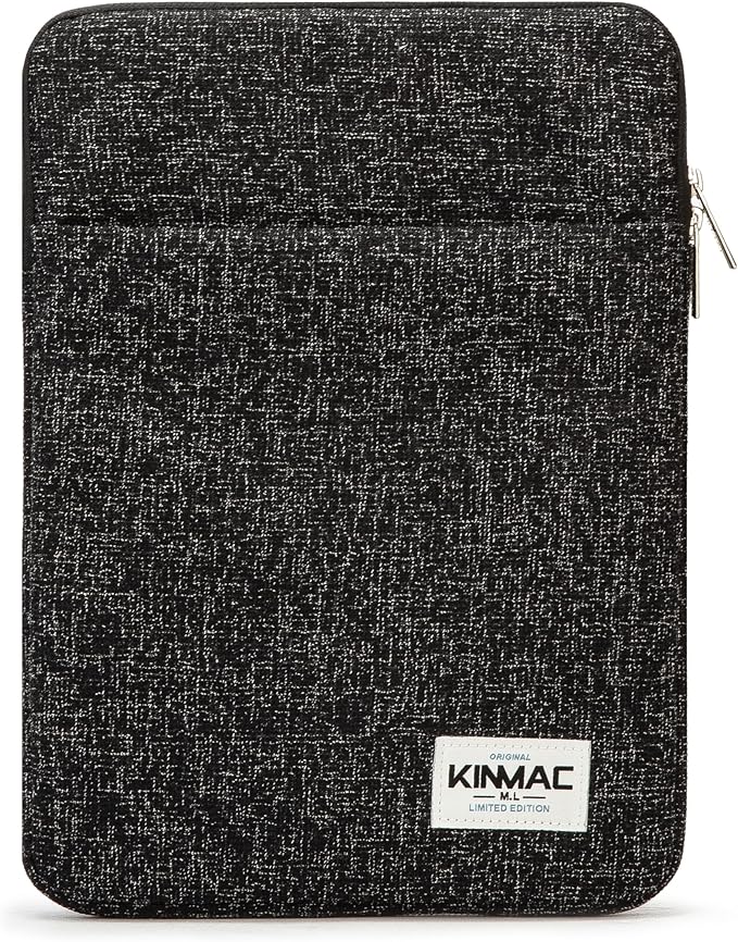 Kinmac 360° Protective Vertical Laptop Sleeve Case Cover Bag (Snow Black, 15 inch-15.6 inch)