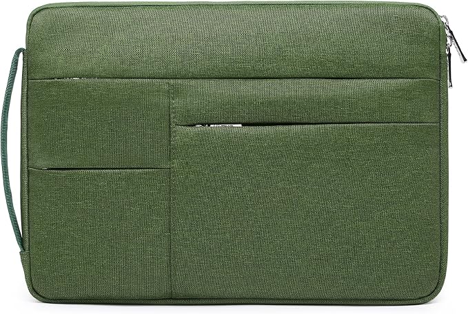 HYZUO 13.3-14 Inch Laptop Sleeve Bag for MacBook Pro 14 M5-M1 Pro/Max A3426 A3427 2026-2021, MacBook Air/Pro 13, 13.8-13.5 Surface Laptop/Book, NoteBook Case for 13" HP Dell Lenovo Asus, Grass Green