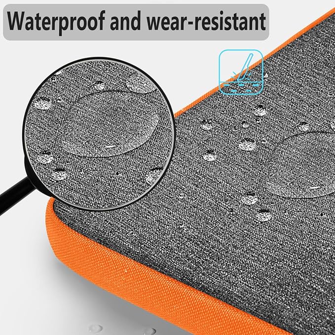 Hseok Laptop Shoulder Bag 13-14 inch Shockproof Water-Resistant HandBag with Small Case Compatible with MacBook Pro/Neo 14" M5/M4/M3/M2/M1, Mac Air/Pro 13.3", XPS 13/14, Most 13"-14" PC,Gray-orange