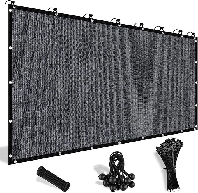 Shade&Beyond 90% Sun Shade Cloth with Grommets, 3' X 16' Pergola Shade Cover Canopy, Mesh Tarp Sun Screens for Patio, Outdoor, Garden, Backyard, Blue Gray