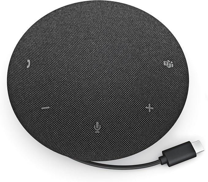 Dell Pro Wired Speakerphone - SP325 - USB-C, Zoom/Microsoft Teams Certified, 4 Omnidirectional Microphones, AI-Based Noise Cancellation Microphones