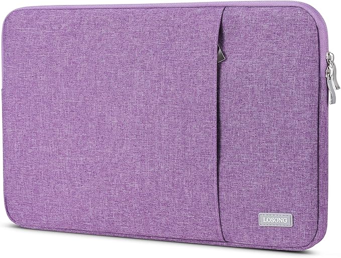 Portable Monitor Case 15.6 Inch,Losong Protective Carrying Sleeve for Most 15.6 in Monitors,Water Resistant Portable Computer Laptop Display Bag with Accessory Pocket,Size-15.3"x9.8" Purple