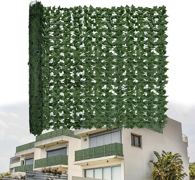 B0FDLC6XMZDOPGIB Artificial Ivy Privacy Fence Screen: 40"x 100" (28 Sqft) Anti-Ultraviolet Artificial Hedge Grass Wall, Used for Indoor and Outdoor Green Background, Garden Greening Decoration
