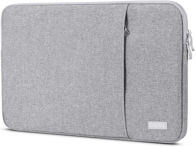 Portable Monitor Case 15.6 Inch,Losong Protective Carrying Sleeve for Most 15.6 in Monitors,Water Resistant Portable Computer Laptop Display Bag with Accessory Pocket,Size-15.3"x9.8" Gray