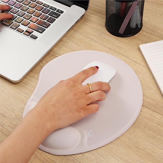 Mr. Pen- Ergonomic Mouse Pad with Wrist Rest, Breathable Fabric with Memory Foam Cushion, Non-Slip Rubber Base, Gel Mouse Pad with Wrist Support