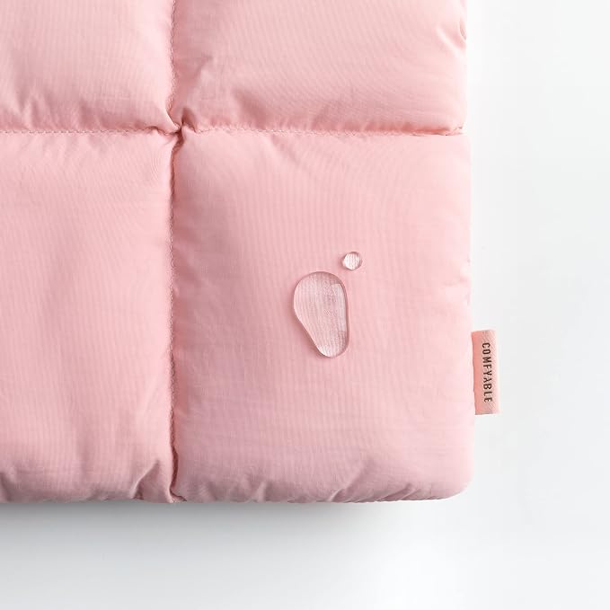 Comfyable Puffy Laptop Sleeve 13 Inch 14 Inch, Quilted Puffer Laptop Carrying Case for Women, Pillow Case Compatible with MacBook Air/Pro M5 M4 M3 M2 Pro/Max 2026, 13" MacBook Neo A18, Pink