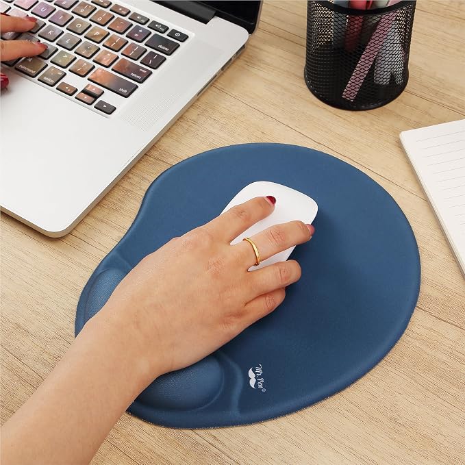 Mr. Pen- Ergonomic Mouse Pad with Wrist Rest, Breathable Fabric with Memory Foam Cushion, Non-Slip Rubber Base, Gel Mouse Pad with Wrist Support