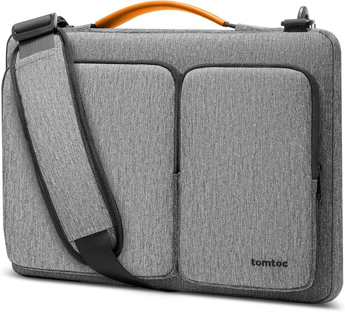 tomtoc 360 Protective Laptop Shoulder Bag for 15 Inch New 2026 MacBook Air M5/A3448, M4/A3241, M3/A3114, M2/A2941, 15 Inch Microsoft Surface Laptop 7/6, Water-Resistant Accessory Case