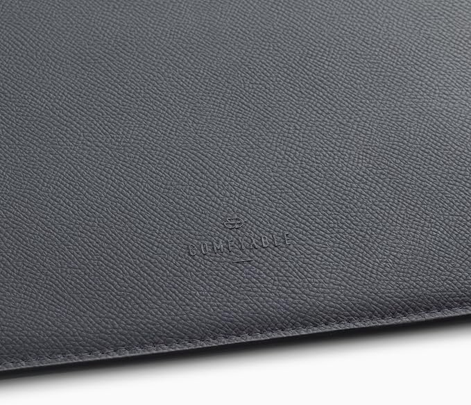 Comfyable Laptop Sleeve 13 Inch Precisely Compatible with MacBook Air M5 2026 & MacBook Pro/Neo A18, Genuine Leather Cover Case, Dark Gray