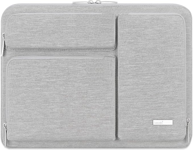 Lacdo 360° Protective Laptop Sleeve Case for 16 inch MacBook Pro M5 Pro/Max A3428 A3429 (2026), M4/M3/M2/M1 A3403 A3186 A2991 A2780 A2485 A2141, 15 inch Surface Laptop 7/6/5/4/3 Computer Bag, Gray