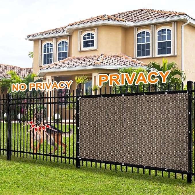 Artpuch 90% Sun Shade Cloth, 4 x 10 FT Pergola Shade Cover Canopy with Grommets, Sun Screen Fabric Tarp for Patio, Outdoor, Garden, Backyard, Mocha