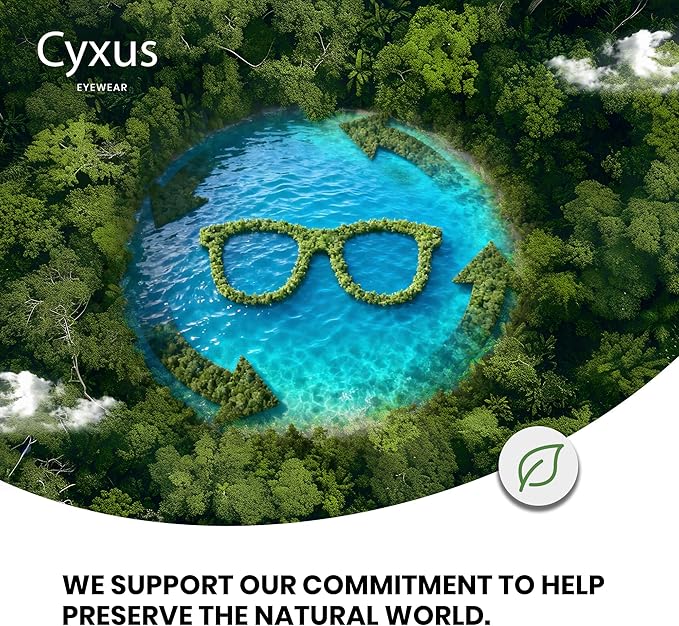 Cyxus Blue Light Glasses Men Women Reduce Eye Strain UV Blocking for Office Work Computer Screen 8082
