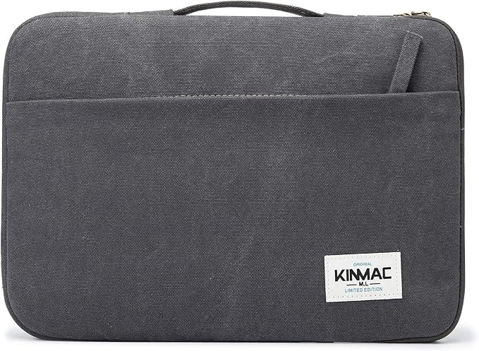 Kinmac 360° Protective Laptop Sleeve Case Bag Cover with Handle for MacBook Air 15 inch, and 15 inch-15.6 inch HP,Lenovo,Dell,ASUS,Acer Notebook Computer (Grey)