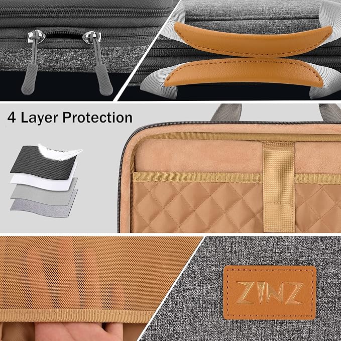 ZINZ Expandable Laptop Case 13-13.3-14 Sleeve Compatible with MacBook Pro/Neo 14" M5/M4/M3/M2/M1, MacBook Air/Pro 13", XPS 13/14, Surface Book/Laptop 13.5" and Most 13-14 inch Notebooks，D01G01