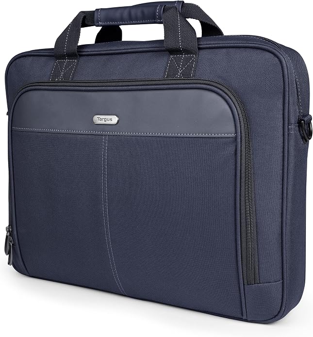 Targus Classic Slim Laptop Bag - Ergonomic Briefcase and Messenger Bag - Spacious Foam Padded for Laptops and Under