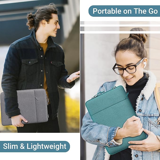 ZYB Laptop Case 16 Inch,16 Inch Laptop Sleeve for 16 Inch Notebook MacBook Pro 16 Lenovo ThinkBook/IdeaPad/ThinkPad HP Dell Acer ASUS etc Waterproof Computer Sleeve with Pocket & Accessory Bag-Teal