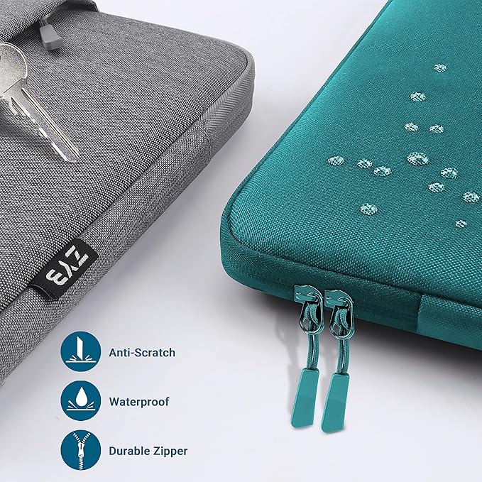 ZYB Laptop Case 14 Inch,Waterproof Laptop Sleeve 14 Inch for 14" Notebook/MacBook Air 15/14" Lenovo ThinkPad IdeaPad Asus HP Dell,2023-2025 MacBook Air 15 15.3 M4 M3 M2 etc with Accessory Bag-Teal