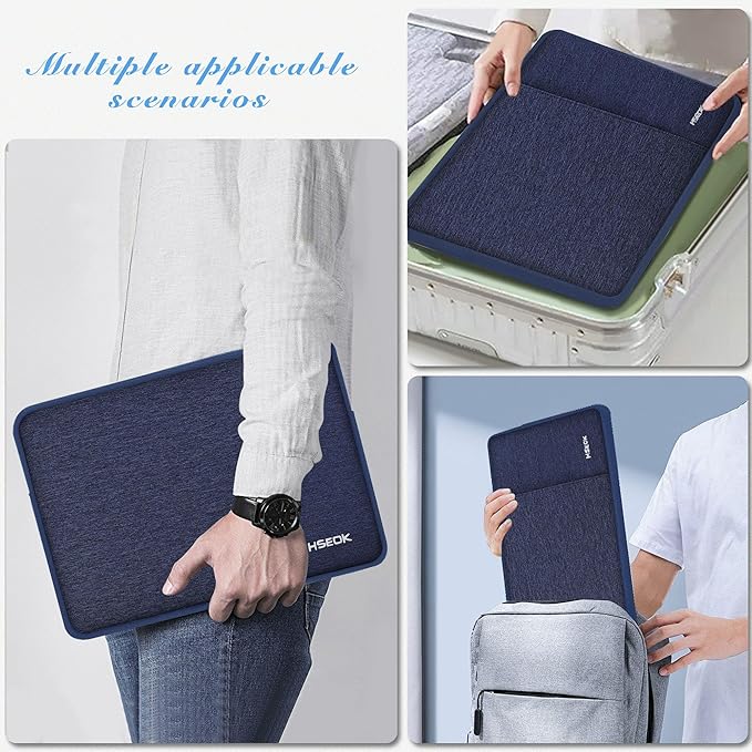 Hseok Laptop Case 13.3-14 Inch Sleeve, Water-Resistant Computer Bag Compatible with MacBook Neo/Pro 14" M5/M4/M3/M2/M1 and All 13.3" Mac Air/Pro, XPS 14 and Most Popular 13.3"-14" Notebook，D01B01