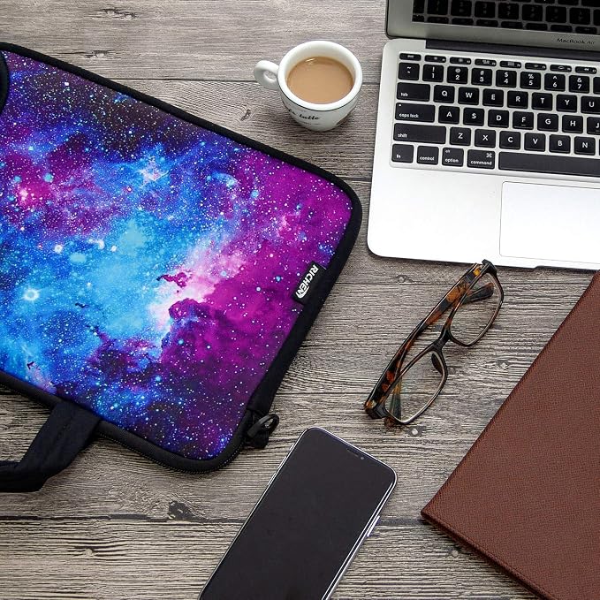 RICHEN 10 inch Messenger Bag Carring Case Sleeve with Handle Accessory Pocket Fits 7 to 10-Inch Laptops/Notebook/ebooks/Kids Tablet/Pad (7-10.2 inch, Galaxy)