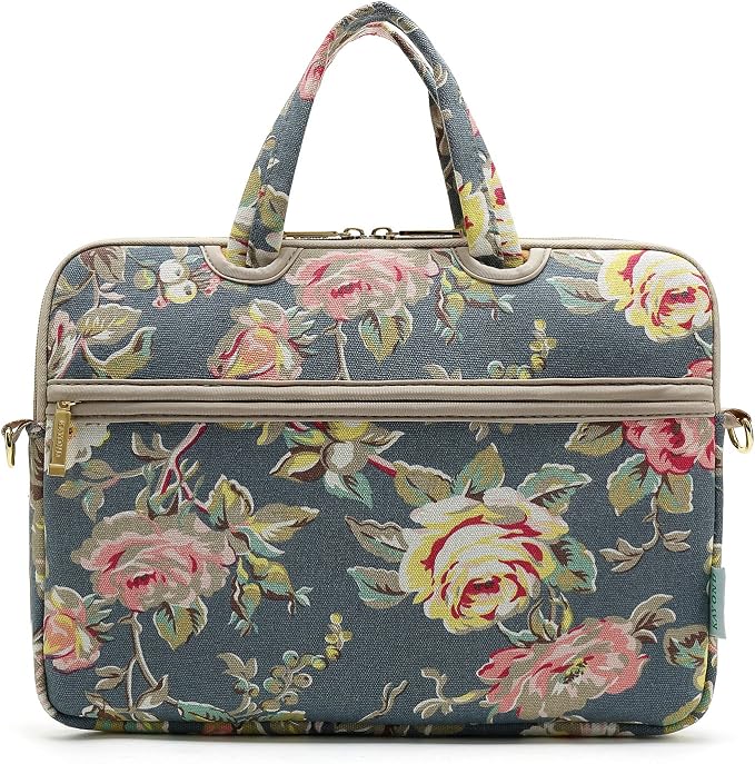 kayond Blue Water Hyacinth Patten water resistant Laptop Shoulder Messenger Bag Case Sleeve for 14 Inch 14.1 Inch Laptop,Laptop Briefcase