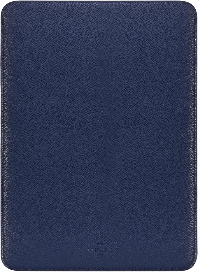 Comfyable Laptop Sleeve 15 Inch Precisely Compatible with MacBook Air 15" M5 M4 M3 M2 2026, Faux Leather Cover Case, Midnight Blue