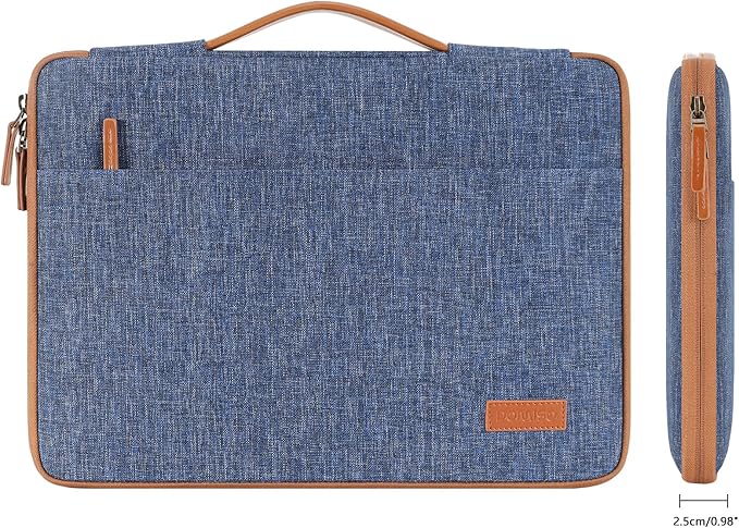 DOMISO 14 inch Laptop Case Sleeve Protective Cover Compatible with 15 inch MacBook Air M4 M3 M2,MacBook Pro,14-15 inch HP Dell ASUS Lenovo Chromebook,Waterproof Computer Cases Bag with Handle,Blue