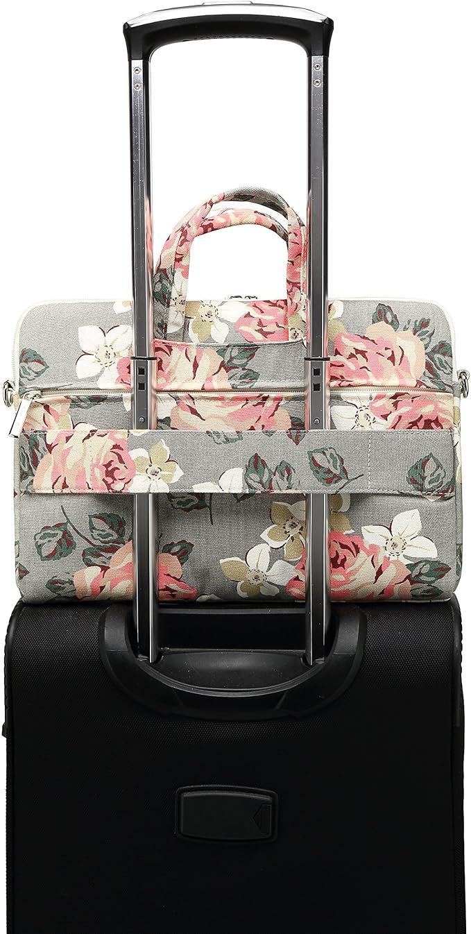canvaslife Gray Roses Laptop Sleeve, 12/13 Inch | Waterproof