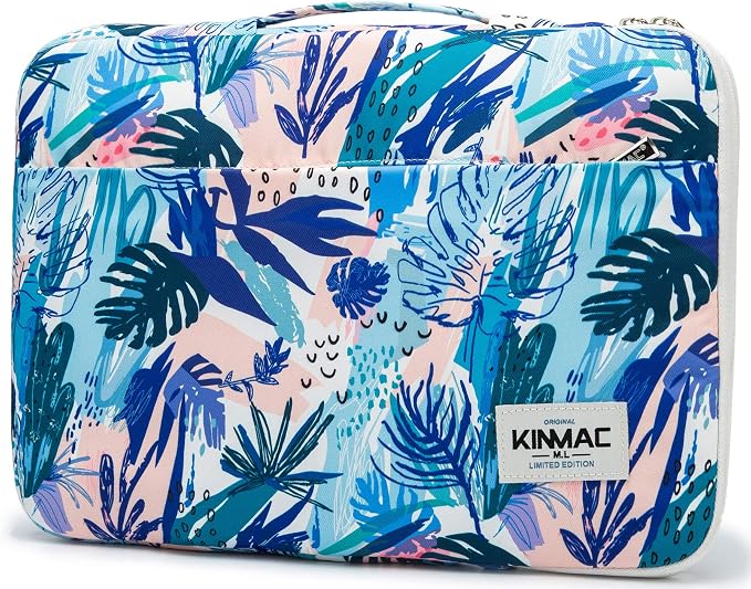 Kinmac 360° Heavy Duty Protective Laptop Computer Sleeve case Bag Cover with Handle for MacBook Pro 14 inch,14 inch-14.4 inch HP Lenovo Dell ASUS Acer Laptop (Sea Grass)