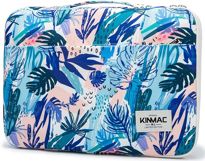 Kinmac 360° Heavy Duty Protective Laptop Sleeve Case Bag Cover with Handle for MacBook Air 13 inch,iPad Pro 13 inch and 13.3 inch HP,Dell,Lenovo,Asus,Acer Laptop (Sea Glass)