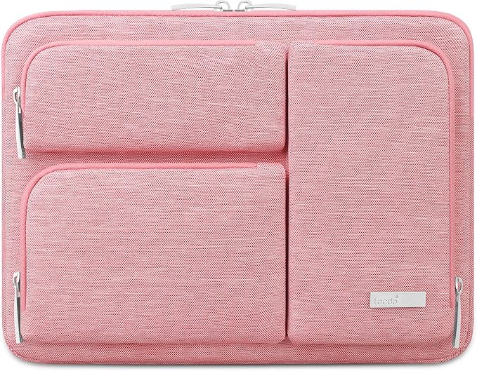 Lacdo 360° Protective Laptop Sleeve Case for 13 inch New MacBook Air M5 A3449 (2026), M4 A3240 2025, M3 A3113, M2 A2681, M1 A2337 | 13 inch New MacBook Neo A18 Pro A3404 (2026) Computer Bag, Peach