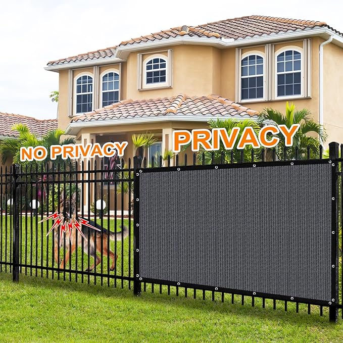 Artpuch 90% Sun Shade Cloth, 4 x 8 FT Pergola Shade Cover Canopy with Grommets, Sun Screen Fabric Tarp for Patio, Outdoor, Garden, Backyard, Dark Grey