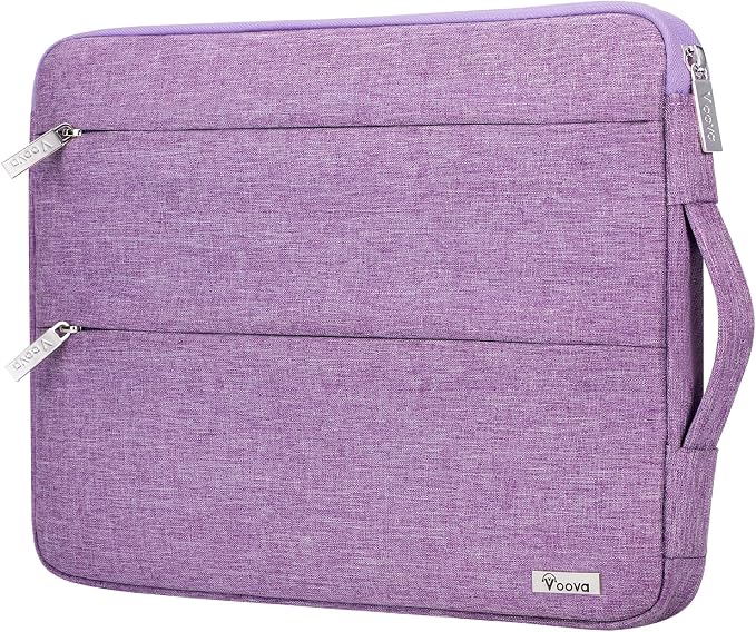 Voova 13 13.6 Inch Laptop Sleeve Case Compatible with MacBook Air 13 M1/M2/M3/M4 2020-2025, MacBook Pro 13/14, IPad Air/Pro 13, Waterproof Slim Computer Bag Cover with Handle, Lavender