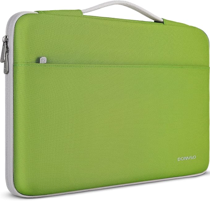 DOMISO 14 inch Laptop Case Sleeve Protective Cover Compatible with 15 inch MacBook Air M4 M3 M2,MacBook Pro,14-15 inch HP Dell ASUS Lenovo Chromebook,Waterproof Computer Cases Bag,Tender Green