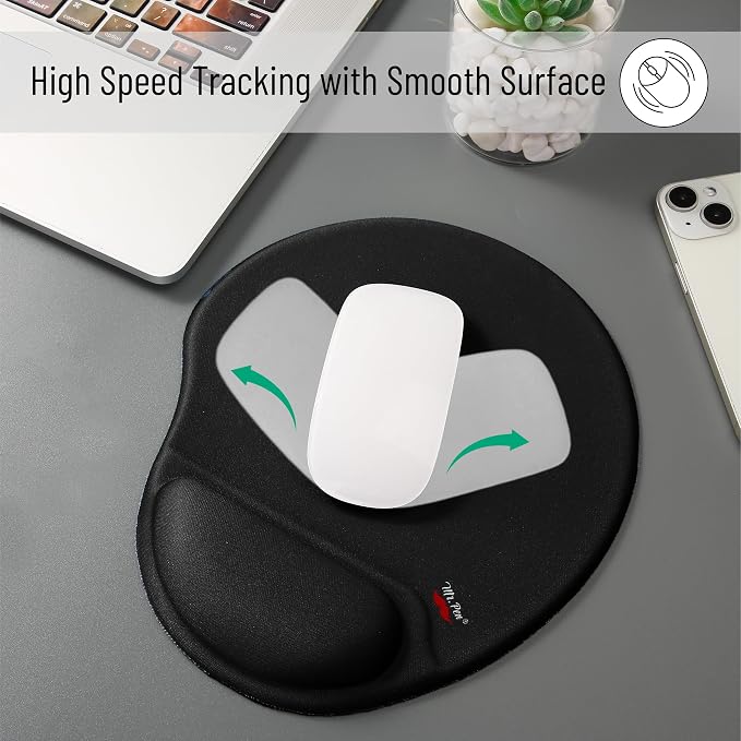 Mr. Pen- Ergonomic Mouse Pad with Wrist Rest, Breathable Fabric with Memory Foam Cushion, Non-Slip Rubber Base, Gel Mouse Pad with Wrist Support